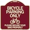 Signmission Bicycle Parking Please Secure Your Bike Properly Heavy-Gauge Aluminum Sign, 18" x 18", BU-1818-24319 A-DES-BU-1818-24319 - alternate 1